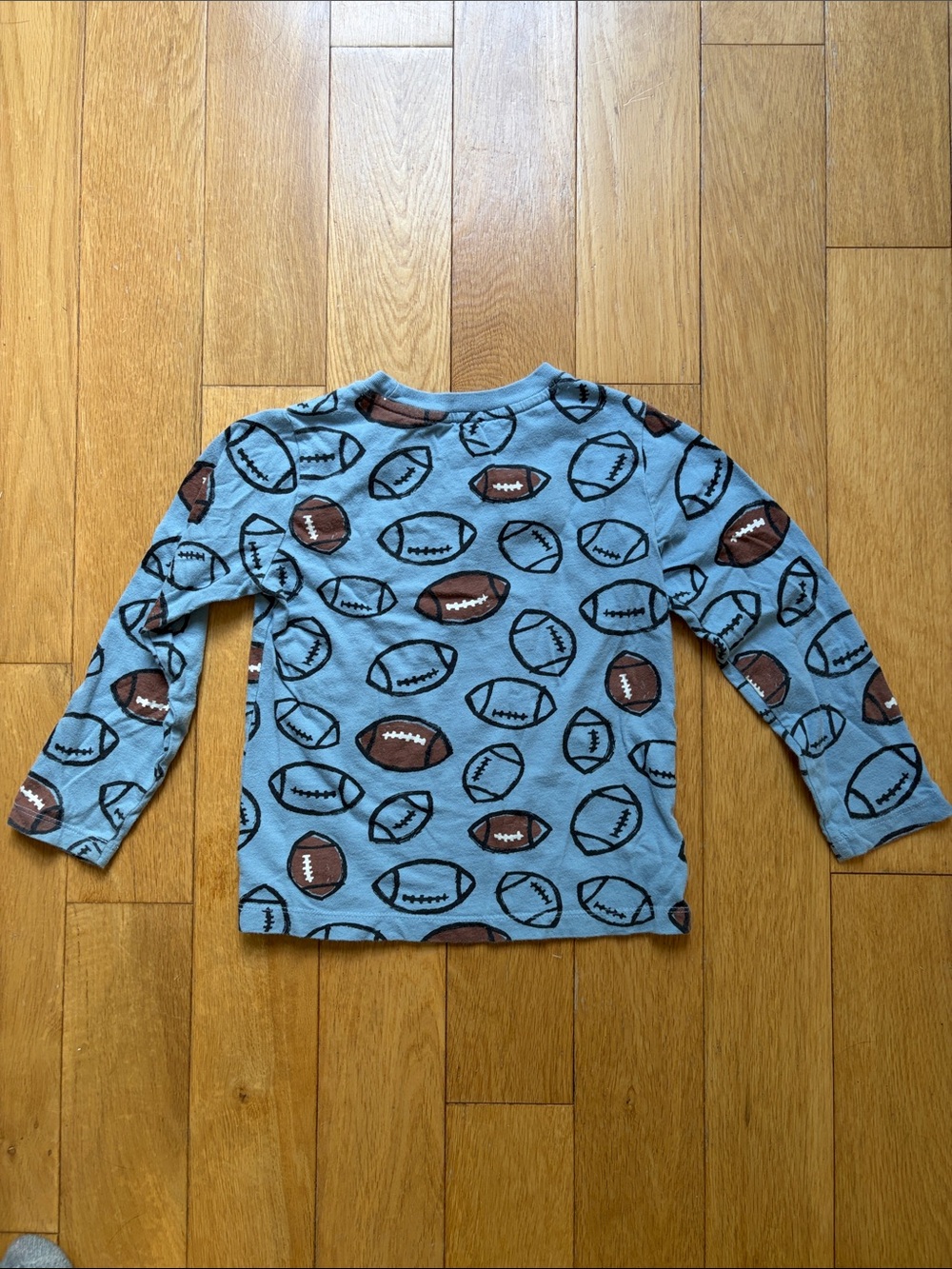 GAP Blue Long-Sleeve Tee with Football Print - Picture 2 of 3